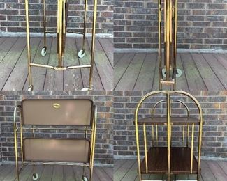Vintage Two-Tier Fold 'n' Roll Cart