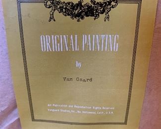 Verso showing label: Van Gaard Matador painting