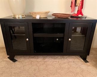 Black entertainment center TV stand 28" Height 17" depth 52"  width