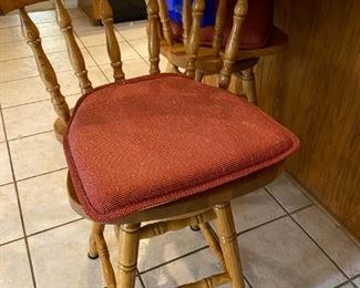 Solid Wood Bar Stool with cushion