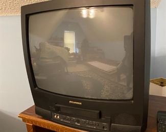 TV with VHS tape player