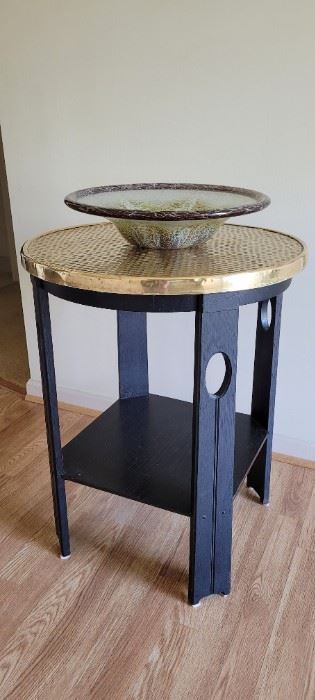 Brass top accent table. Possibly Scottish.