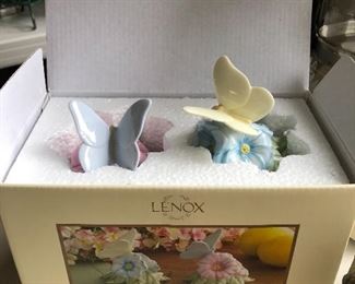 Brand new Lenox butterfly salt and pepper shakers. $15