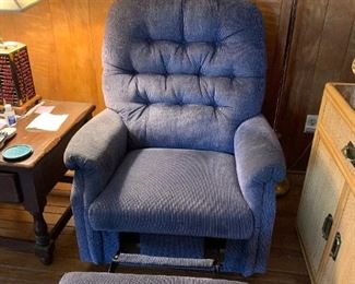 #12	Lazy-Boy Blue Button-Back Recliner (2)   $150 each	 $300.00 
