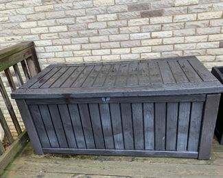 #44	Keter Brown Plastic Storage Bin 60Wx28Dx26T	 $75.00 
