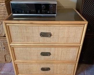 #58	 Wicker/Rattan Chest of 3 drawers   30wx24dx30T (2)  $75 each	 $150.00 
