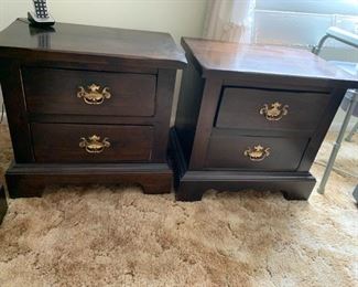#79	(2) Pine 2 drawer end tables   24x16x23  $30 each	 $60.00 
