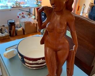 #103	20" Tall Wood Carved Naked Lady	 $150.00 
