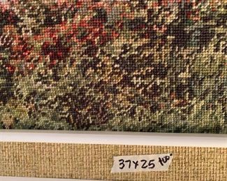 #104	Vintage Needle Point of City by Water with Boat	 $100.00 
