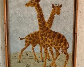 #111	Giraffe Needle Point 14x19	 $30.00 
