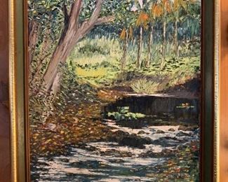 #108	Acrylic Painting of Waterfall 21x27 - B. Fanneqa	 $40.00 

