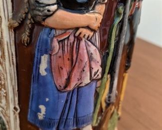 Beer Stein - porcelain with pewter top - made in Germany.