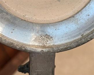 Beer Stein - Salt Glaze pottery with pewter top - made in Germany.