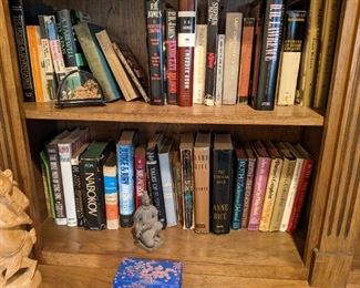 Novels by Hemingway, James, Patterson, Poe, Rice, Roth, Steinbeck and others