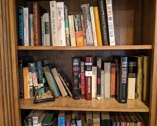 Novels by Hemingway, James, Patterson, Poe, Rice, Roth, Steinbeck and others