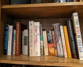 Novels by Hemingway, James, Patterson, Poe, Rice, Roth, Steinbeck and others