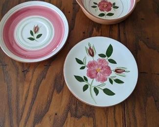 Stangl Pottery - Wild Rose - lug bowl -bread plate -saucer