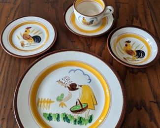 Stangl Pottery - Country Life - dinner plate - bread plate -cup and saucer - bowl
