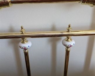 Twin gold and porcelain headboards