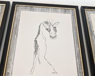 Sherman Henry Linton - 1975 - Giraffe illustrations