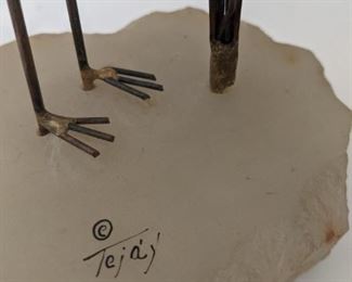 Copper sculpture on marble - Tejay