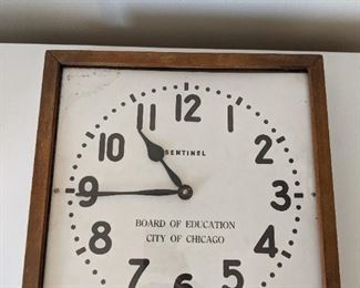 Sentinel Wall Clock - Chicago Board of Education - E. Ingraham