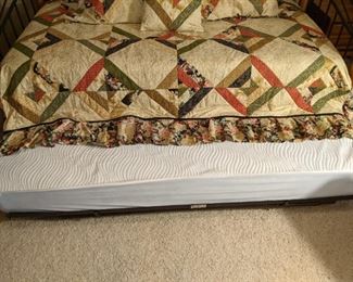  Custom quilted bedspread and matching shams.  Daybed  is NOT for sale