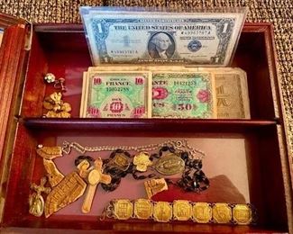 Religious items.  Old Paper Currency