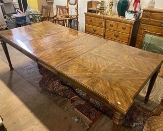 Huge Matching Table with 2 Leaves/6 Chairs