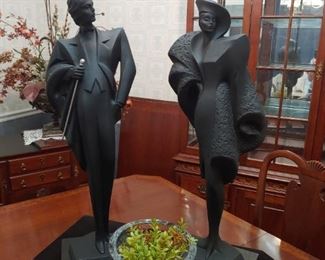 Signed statues