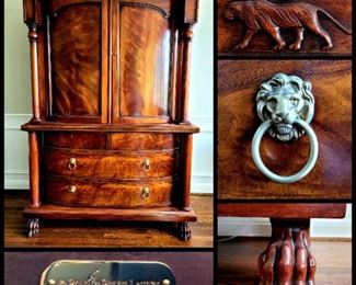 Flamed Mahogany paw-foot armoire by RALPH LAUREN HOME Collection. DELIVERY INCLUDED (Portland metro) with full price purchase! $850 or Bid #13