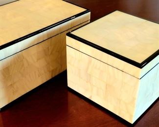 Mother of Pearl mosaic trinket boxes