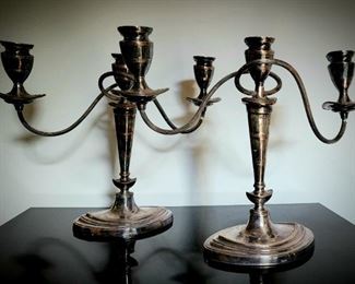 English Silver Candelabra $120 or Bid #32