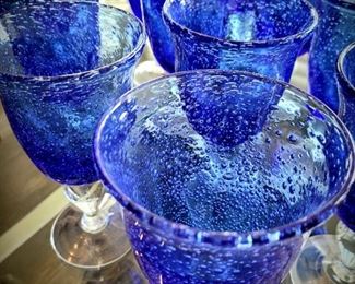 Set of 11 wine goblets. $65 or Bid #75