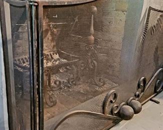Iron fire screen $215 or Bid #91