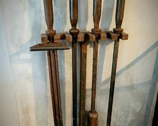 Iron fireplace tools $169 or bid #89
