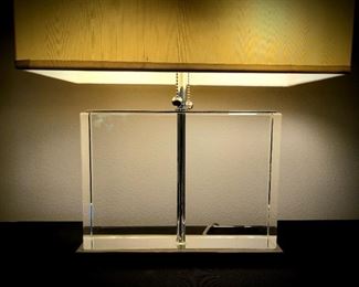 Solid Crystsl table lamp $195 or Bid #83