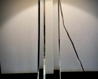 Tall modern solid crystal table lamp $150 or Bid #59