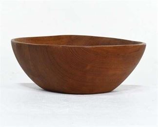Midcentury Modern Vintage Rounded Square Teak Wood Bowl