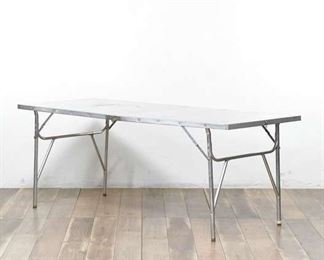 Vintage Silvertone Folding Metal Camping Table