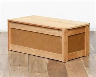 Unpainted Wood & Mdf Toy Box Trunk With Removable Lid