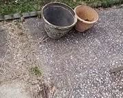 158. 2 mache flower pots large and medium $7 for both