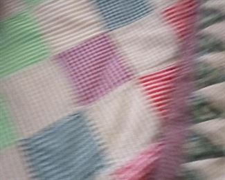 95. HAND MADE POLYESTER QUILT $15