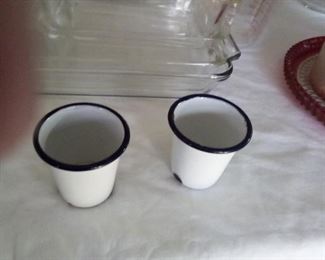 123. 2 enamel cups $6