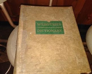 166. large vintage webster dictionary $10