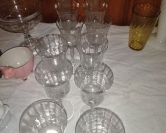 178. 12 fine crystal glasses $15