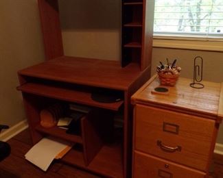 small desk & file cabinet