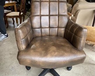 Hancock & Moore Leather swivel desk chair. Not on site $590.  A beautiful comfortable chair that also makes a statement.