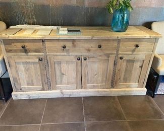 Restoration Hardware Salvaged Wood Panel Sideboard.  Originally retailed for $3200 asking $2100, no freight or tax!  Still available at Restoration Hardware. 76"w x 21"d x 36"h