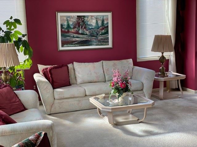 Sofas, coffee table and side tables